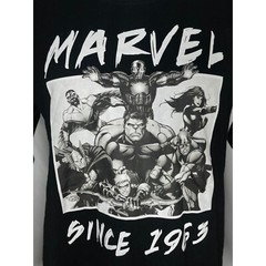 Marvel Comics 1963 Avengers Assemble Heroes Black Longsleeve T-Shirt Men’s SMALL