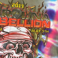 2013 Carolina Rebellion Tie Dye T-Shirt Sz M Hanes Skull Rock Band Tee