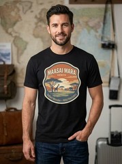 Maasai Mara Kenya Safari Graphic T-Shirt Unisex Travel Tee