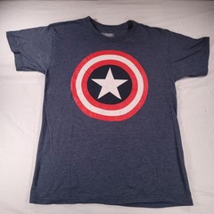 Marvel Captain America Graphic Short Sleeve Casual T Shirt Mens Size M Blue Red