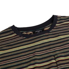 Beautiful Giant Men’s Striped Pocket T-Shirt Crew Neck Regular Fit Black/yellow