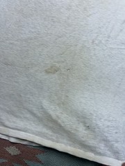 Vintage 1940s 50s blank white t shirt soft cotton distressed boxy large