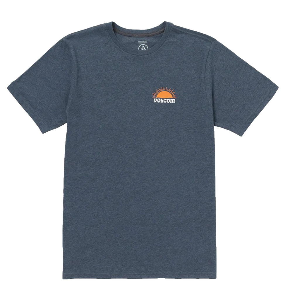 VOLCOM Sunshiney Daze Short Sleeve T-Shirt sz S Small Navy Heather Modern Fit