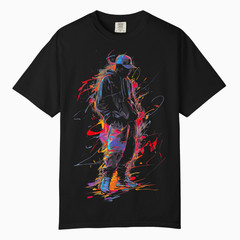 Mens Neon Hip Hop Urban Tee Shirt, Comfort Colors T Shirt, Unisex Streetwear Tee