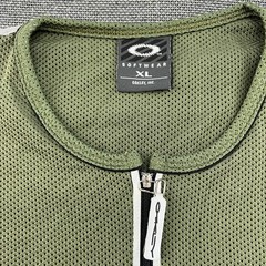 Vintage Y2K Oakley Software Mesh Rave Vest Mens XL Shirt Sleveless Green 1/4 Zip