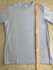 Champion Mens Crew Neck Baby Blue Short Sleeve Cotton Logo T-shirt Medium