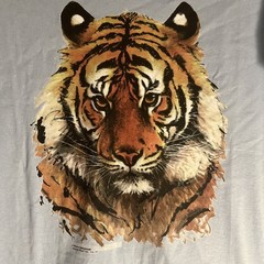 Vintage Tiger Graphic T-Shirt Large Gildan Ultra Cotton Heavyweight Big Cat