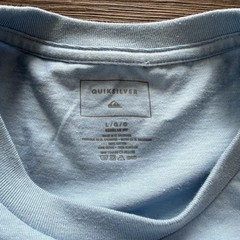 Quiksilver NWT Graphic Logo Spellout Light Blue Short Sleeve T Shirt Men’s L