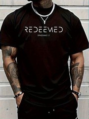Redeemed Ephesians 1:7 Christian Graphic Tee – Modern Minimalist Faith T-Shirt