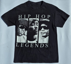 Hip Hop Legends 2Pac Biggie Eazy-E T-Shirt 90s Music Hip Hop Rap Tee Size S
