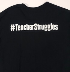 Straight Outta, Adult T-Shirt Size Medium, Teacher Struggles, Funny Shirt, Black