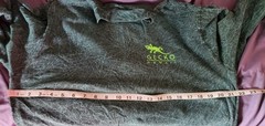 Gecko Hawaii 1980s Long sleeve Mock Neck Size L Gecko Surfing Green Multicolor