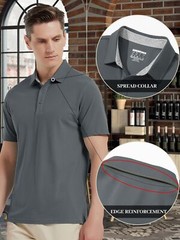Men’s Casual Cotton Polo Shirts Short Sleeve Golf Sport Quick Dry Summer T-shirt