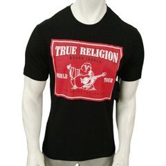 NWT TRUE RELIGION MSRP $59.99 MENS BLACK CREW NECK SHORT SLEEVE T-SHIRT SIZE M L