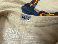Coors Cowboy Shirt Adult XL Beer Promo Horse Bucking Bronco Western Beige Cotton