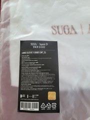 HYBE SUGA Agust D Tour D-DAY Graphic Logo Long Sleeve Crew Tee White S