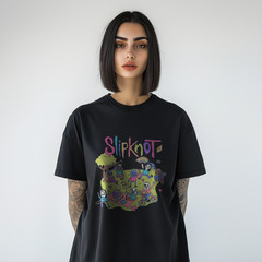 Slipknot Cartoon Parody T-Shirt – Funny Cute Band Graphic Tee A474