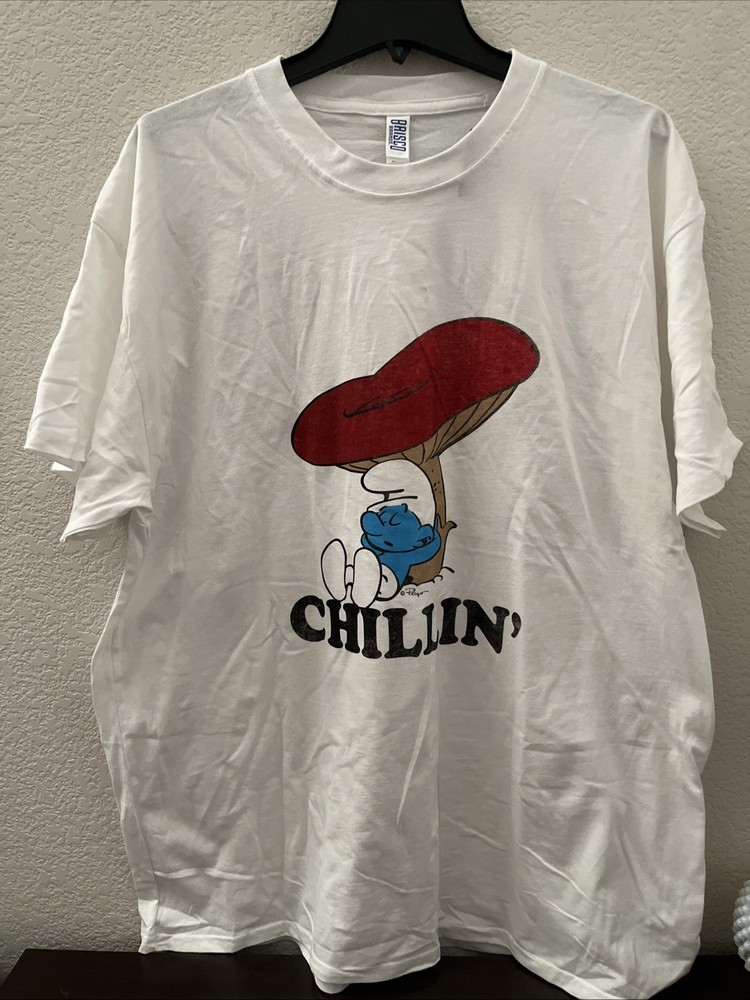 Smurfs Chillin Size 2 XL Brisco Brands White T Shirt