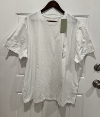 Standard Fit The Every Wear Tee White Cotton Jersey Crew Neck T-Shirt Men XL