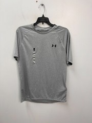 Under Armour Tech 2.0 Men’s Grey w/ Black Short Sleeve Shirt Loose Fit Sz Small
