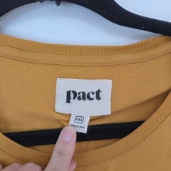 Pact 100% Organic Cotton Mustard Yellow T-Shirt Tee Shirt Men’s XXL
