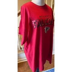 NFL Team Apparel Atlanta Falcons Mens T-Shirt Red XL Short Sleeve Graphic Tee