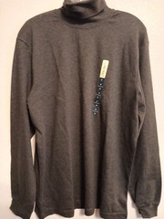Cherokee Turtle Neck Shirt Men Grey New! Medium Long Sleeve