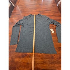 Banana Republic Men’s Long Sleeve Crewneck Shirt Heather Charcoal Large Sku 65