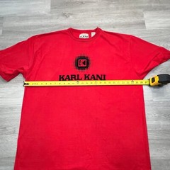 Karl Kani Graphic T-Shirt Size XXL Embroidered Logo Hip Hop Streetwear Red