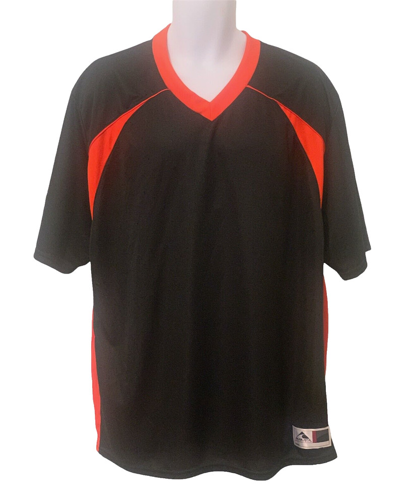 Augusta Sportswear Mens Victor Replica Jersey 2XL Short Sleeve Black Orange