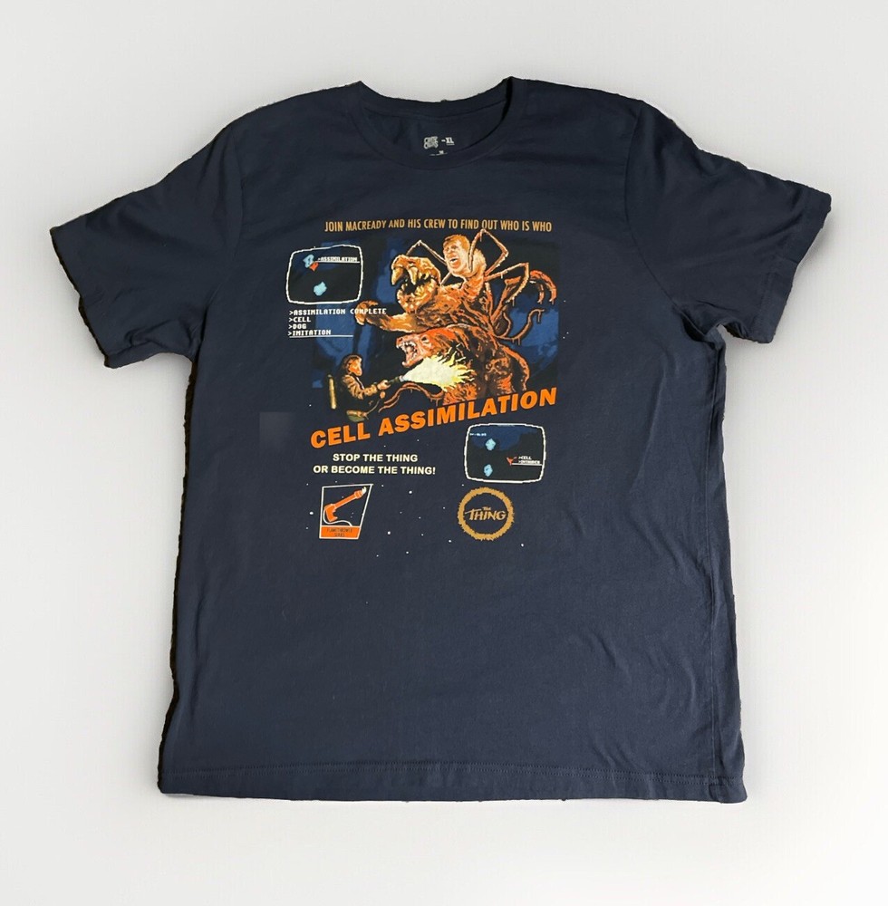XL The Thing OOP TShirt Cavity Colors John Carpenter Metroid Cartridge Style Art