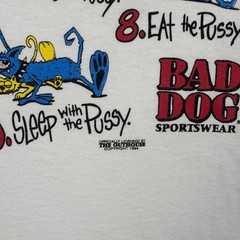 VTG 1994 Bad Dog Things at a Party Pussy Cat Funny Humor Single Stitch Tee – XL
