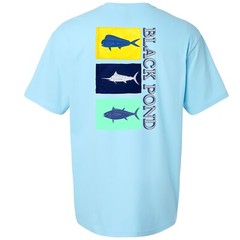 Black Pond Saltwater Series Men’s T-shirt Offshore Fishing Flag Mahi Tuna Marlin