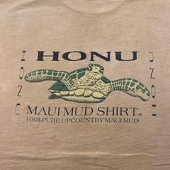 Vintage Hawaii Sea Turtle T-Shirt Mens 3XL Orange Maui Mud Honu Island Beach 90s