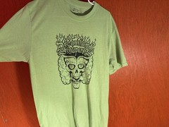 Dreamland Skate Parks, Burnside Hi Vis Yellow Green Medium T-Shirt, Radical Man!