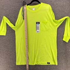 Dickies Mens Neon Work Shirt XLT Traffic Neon Cooling Durable Outdoor Safety