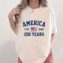 Patriotic 250 Years 1776 2026 4th July 250th Anniversary USA T-Shirt S-2XL