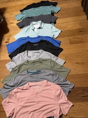HUGE LOT 10 ALGO TOMMY JOHN BANANA REP MEN T SHIRTS SS MULTICOLOR S SMALL NWT