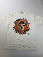 Vintage Taco Bell Chihuahua Shirt Mens Large White Chicken Channel Oneita Tee