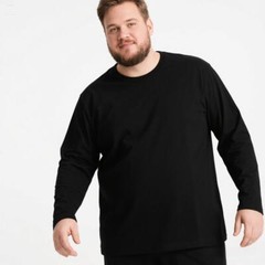 Big Tall Men’s Plus Size T-Shirt Casual Loose Fit Long Sleeve 100% Cotton Tee