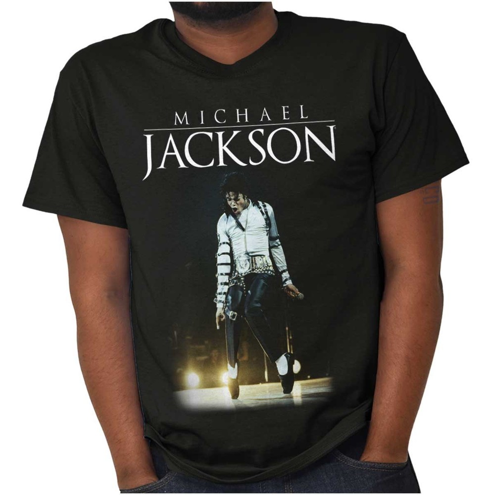 Michael Jackson Bad Tour Toe Stand Dance Womens or Mens Crewneck T Shirt Tee