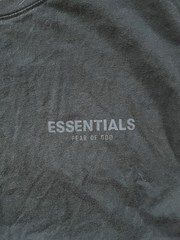 Essentials Fear of God ESSENTIALS Men’s XL Black Logo Crew Neck Short Sleeve Tee