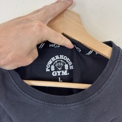 Vintage Y2k Powerhouse Gym Workout Black Tee Shirt – Large