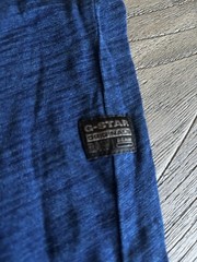 G-Star RAW Mens Evin Round Neck T-Shirt MEDIUM Blue Patch Pocket Straight Hem