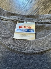 Vintage Hanes Heavyweight 50/50 T Shirt Gray Champion Adult L 42-44 Y2K