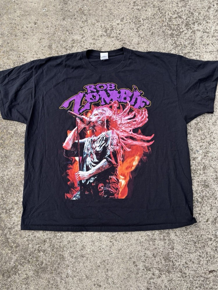 Rob Zombie 2013 Tour Shirt slipknot korn marilyn manson ozzfest john 5 white 3XL
