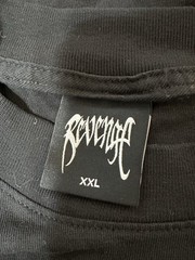 Revenge Men’s Spellout XXL T-Shirt Short Sleeve Graphic Tee Black