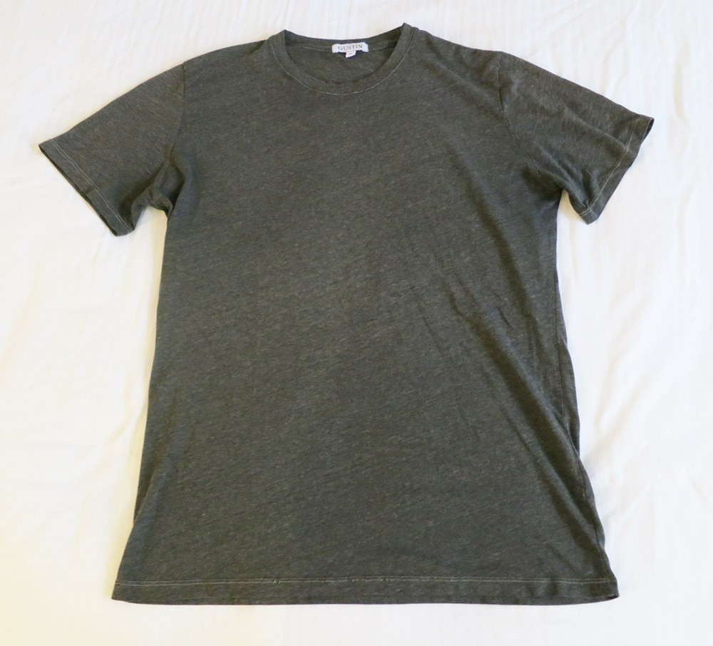 ~Gustin Slim Fit Light weight Crew neck T-shirt M Medium Dark Charcoal Grey~