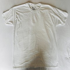 HANES COMFORT CLASSIC SLIM FIT CREW T-SHIRT WORKOUT GYM USED WHITE SIZE MEDIUM
