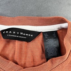 Crazy Horse Claiborne Shirt Small Orange Mens Short Sleeve Tee Used A82